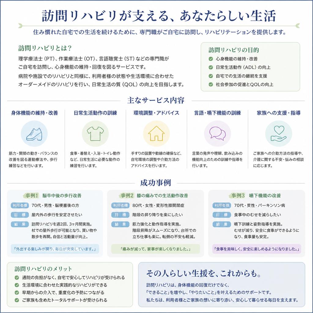 在宅医療の新たな形、訪問リハビリの役割