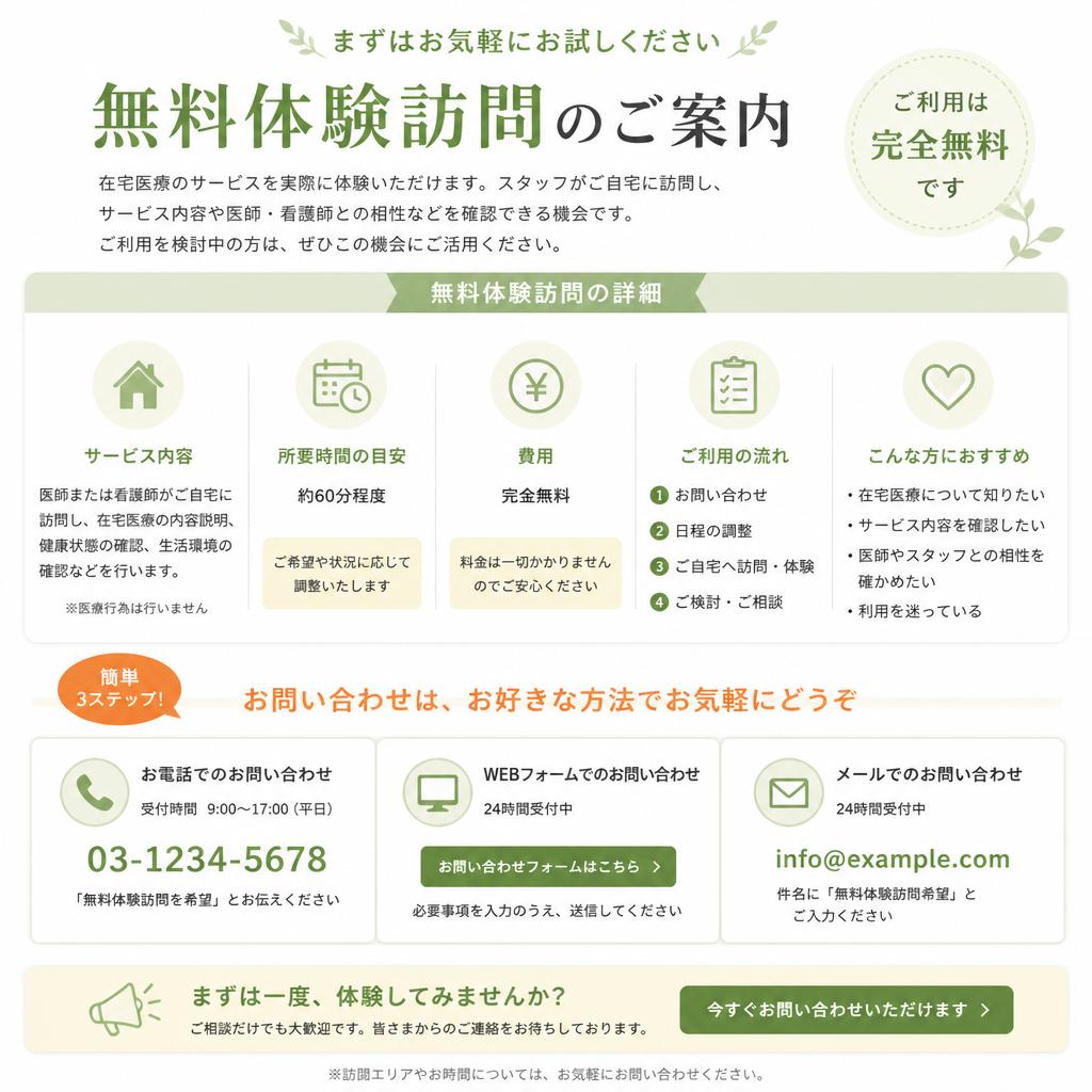 無料体験訪問のお問い合わせはこちら