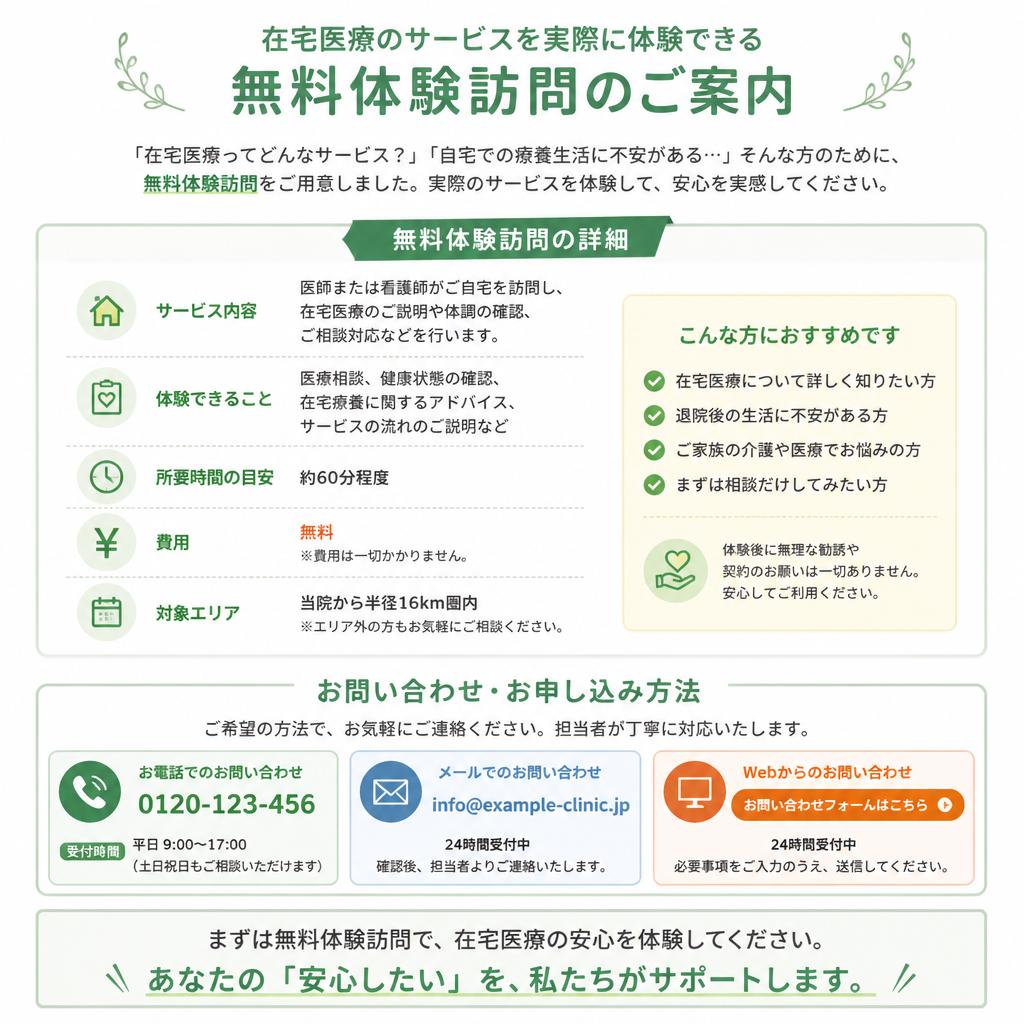 無料体験訪問のお問い合わせはこちら