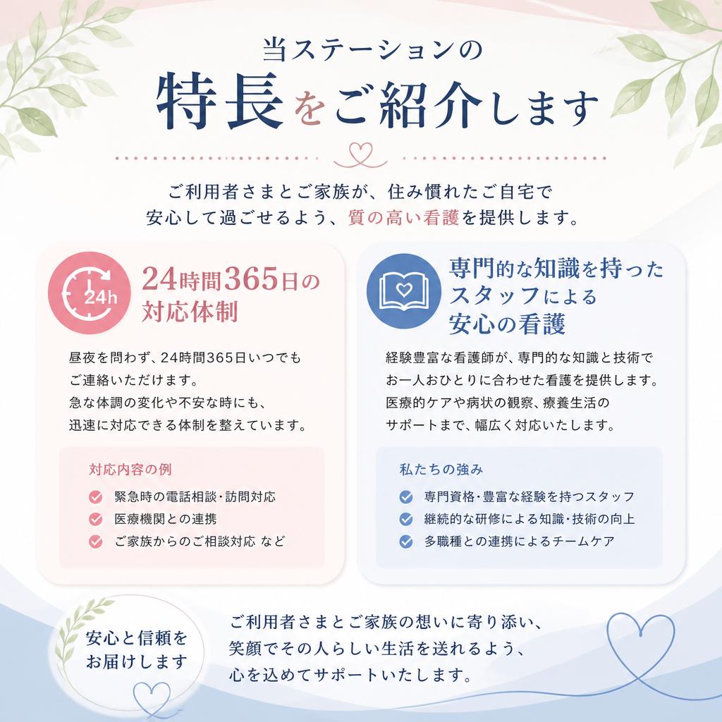 おまんじゅう訪問看護ステーションの特徴