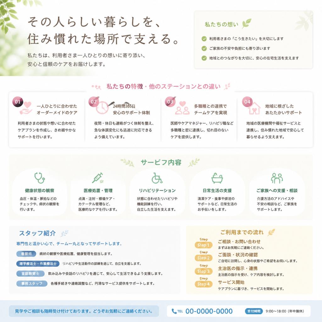おまんじゅう訪問看護ステーションの特色