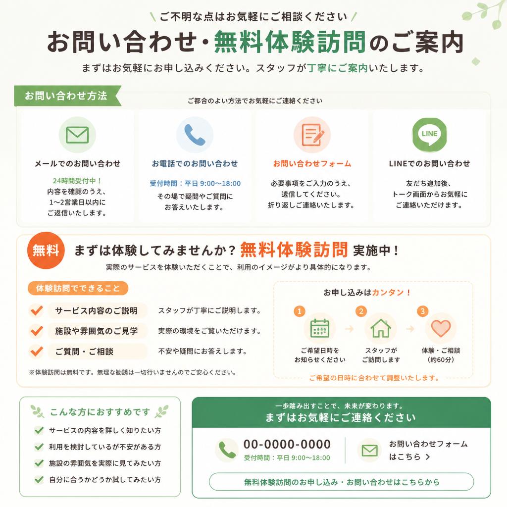 まずはお気軽にお問い合わせを