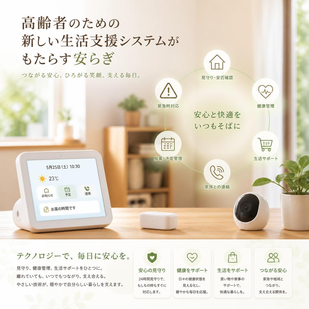 高齢者のための新しい生活支援システムがもたらす安らぎ