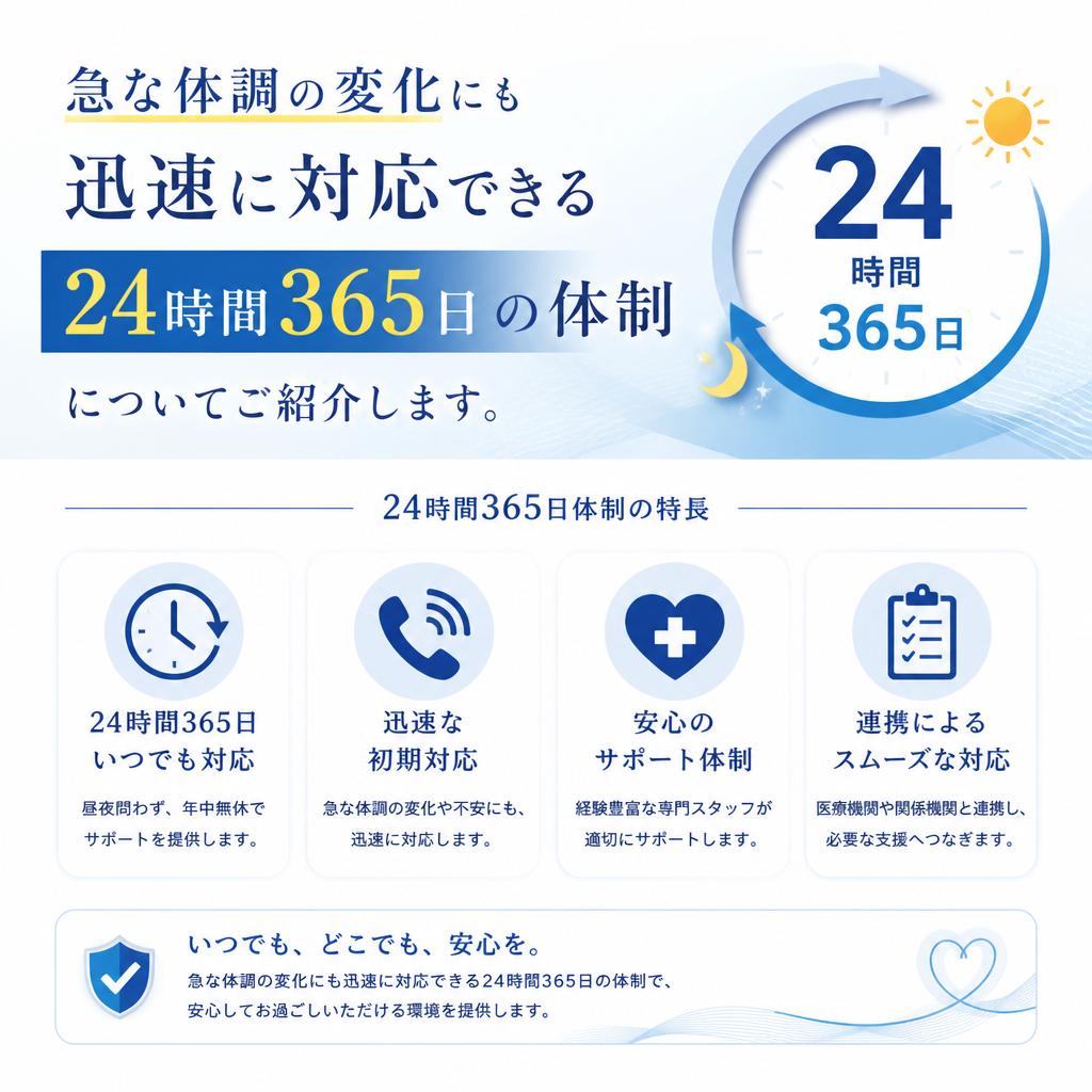 24時間体制で安心サポート