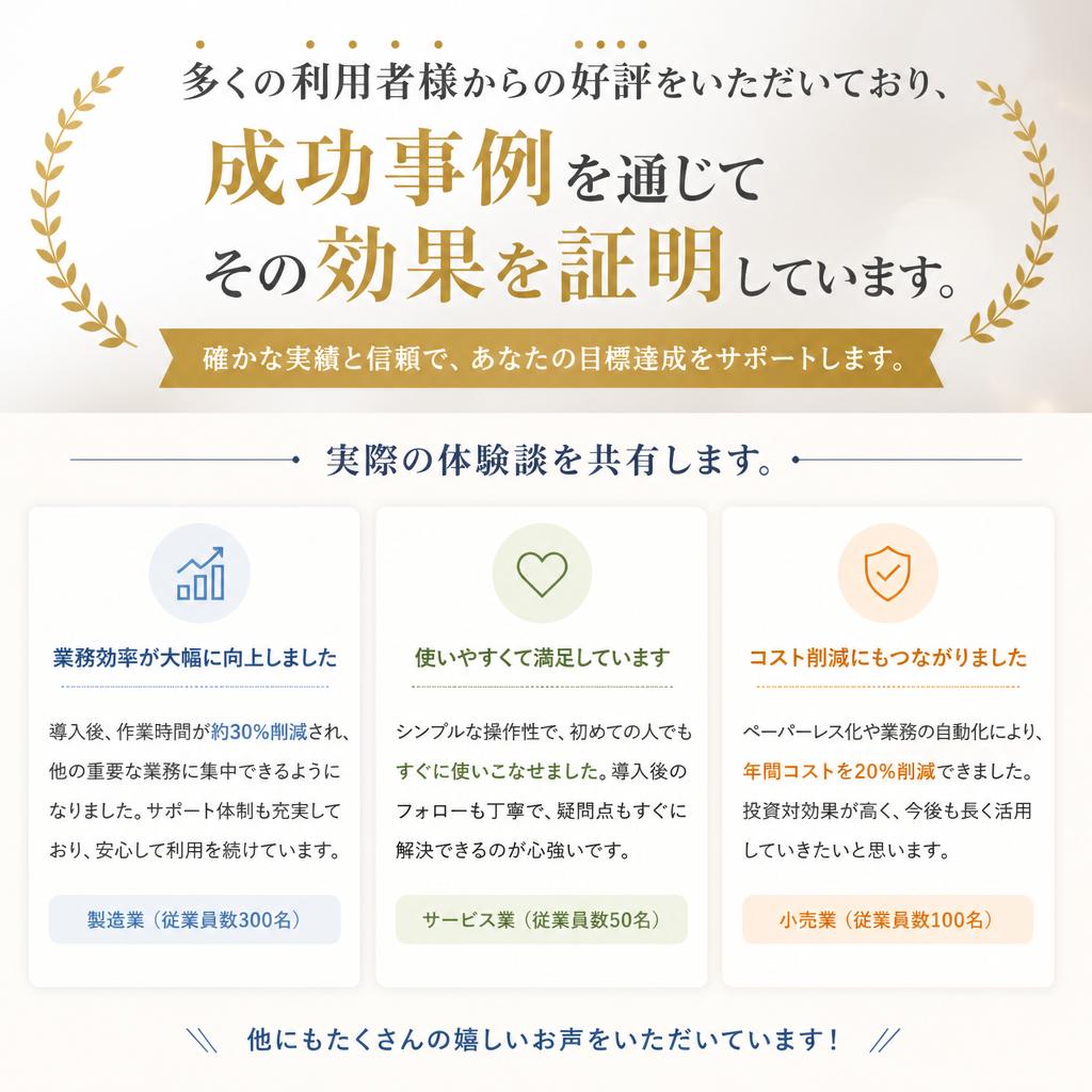 実績と利用者様の声