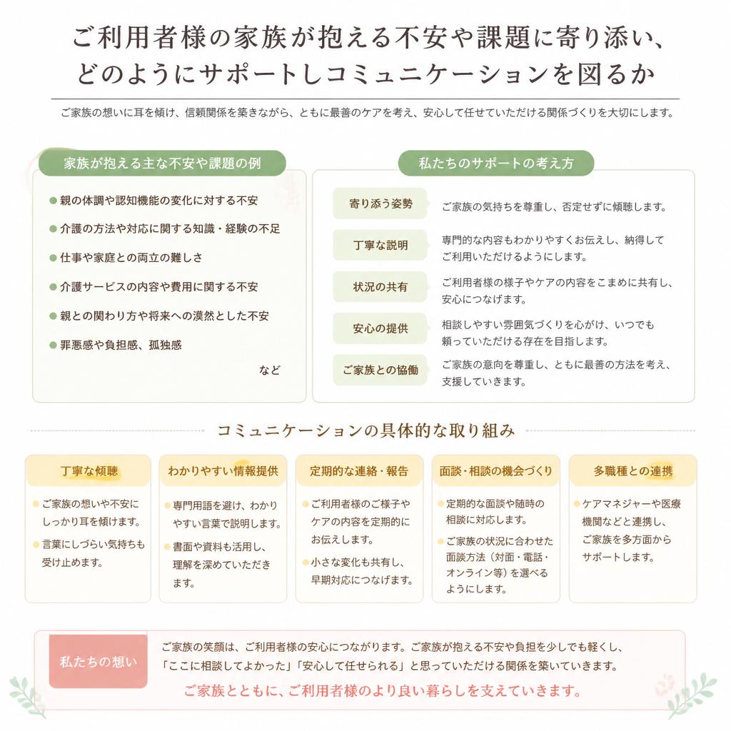 家族への支援とコミュニケーション