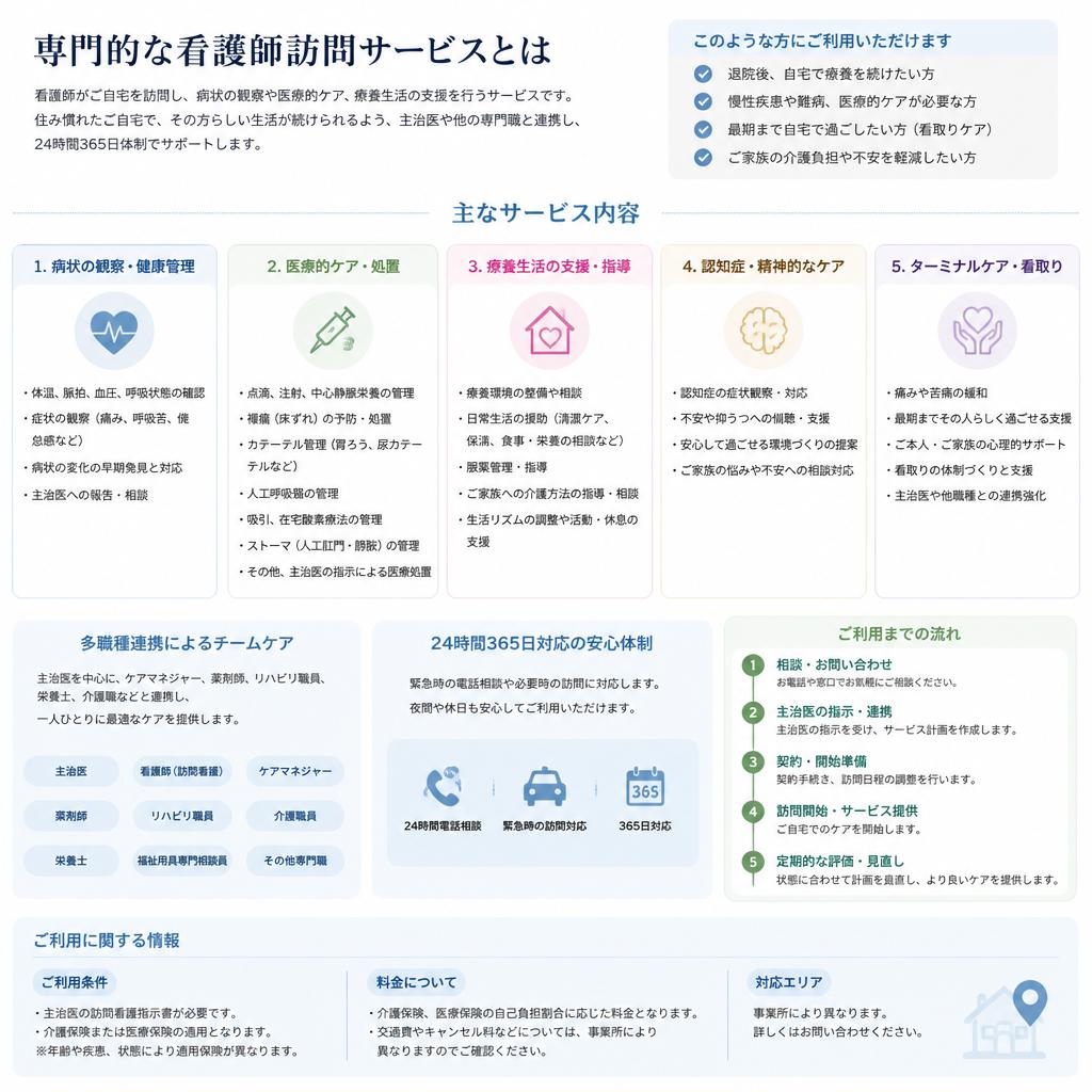 2. 看護師訪問サービスの種類と特徴